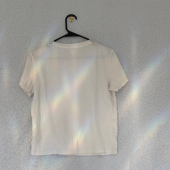 Redone 70s Loose Tee “ I Don’t Do Mornings Graphic - White with Orange Print - Picture 6 of 8